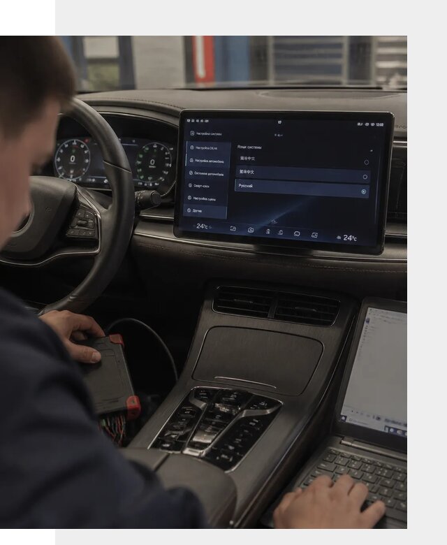 Русификация автомобиля BYD HAN для эксплуатации в Севастополе